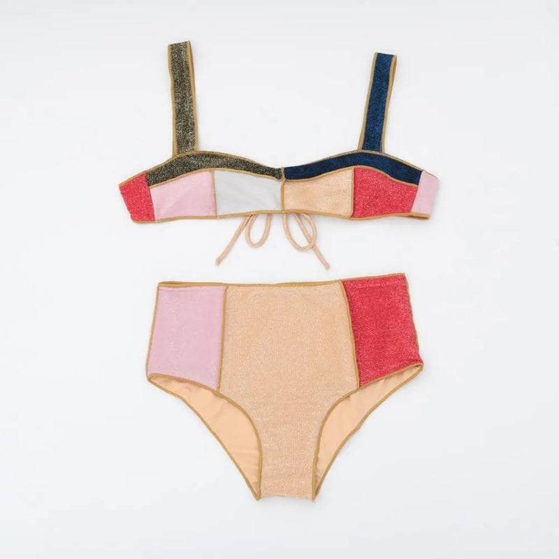 Harriet High Waist Patchwork Bikini